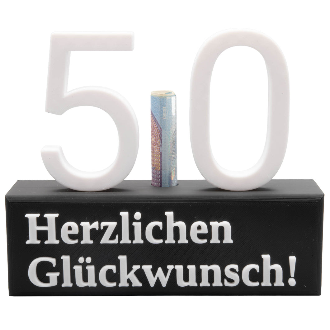 50. Geburtstag Geschenk Jubiläum 50 Hochzeit Geschenkidee Zahlenständer Fünfzig