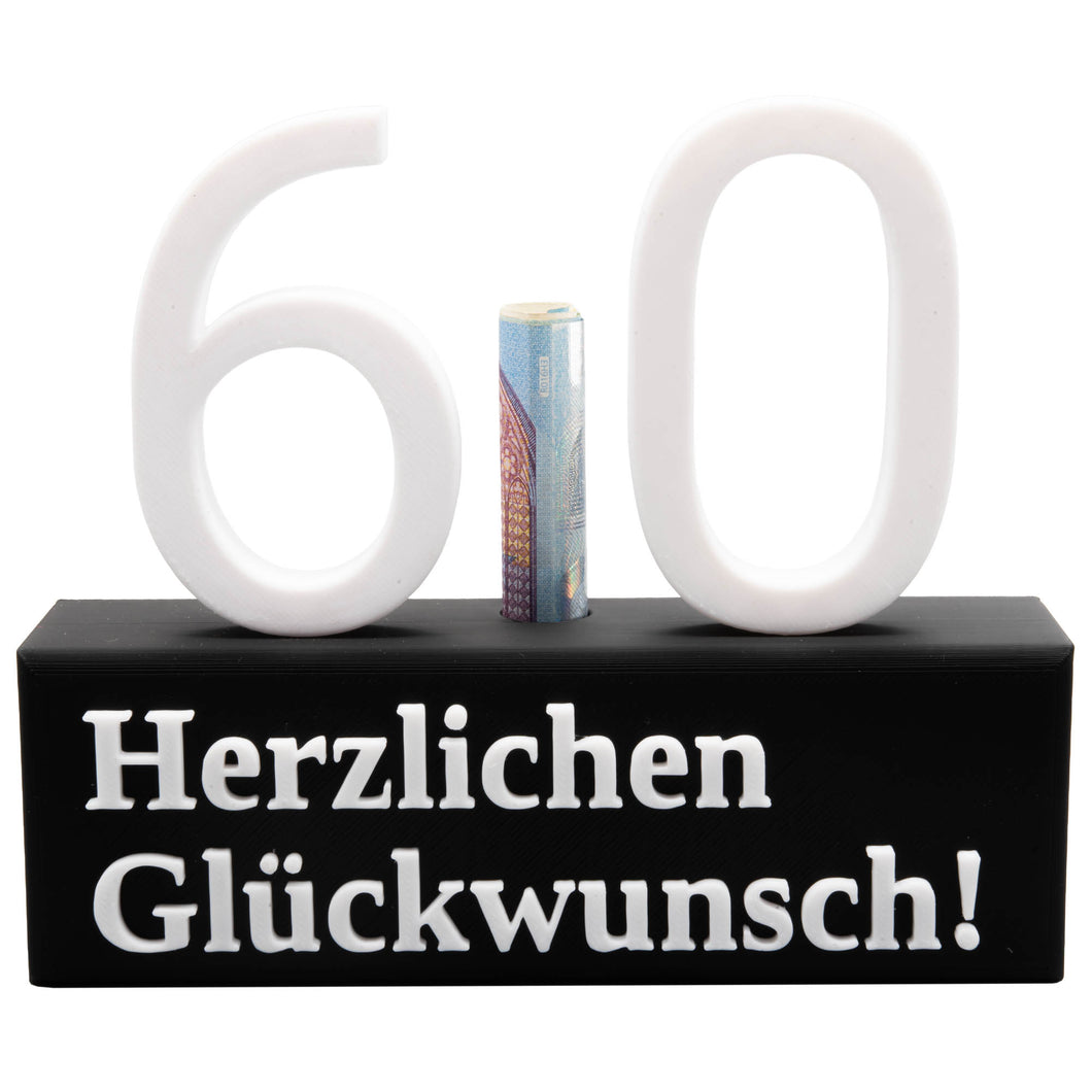 60. Geburtstag Geschenk Jubiläum 60 Hochzeit Geschenkidee Zahlenständer Sechzig