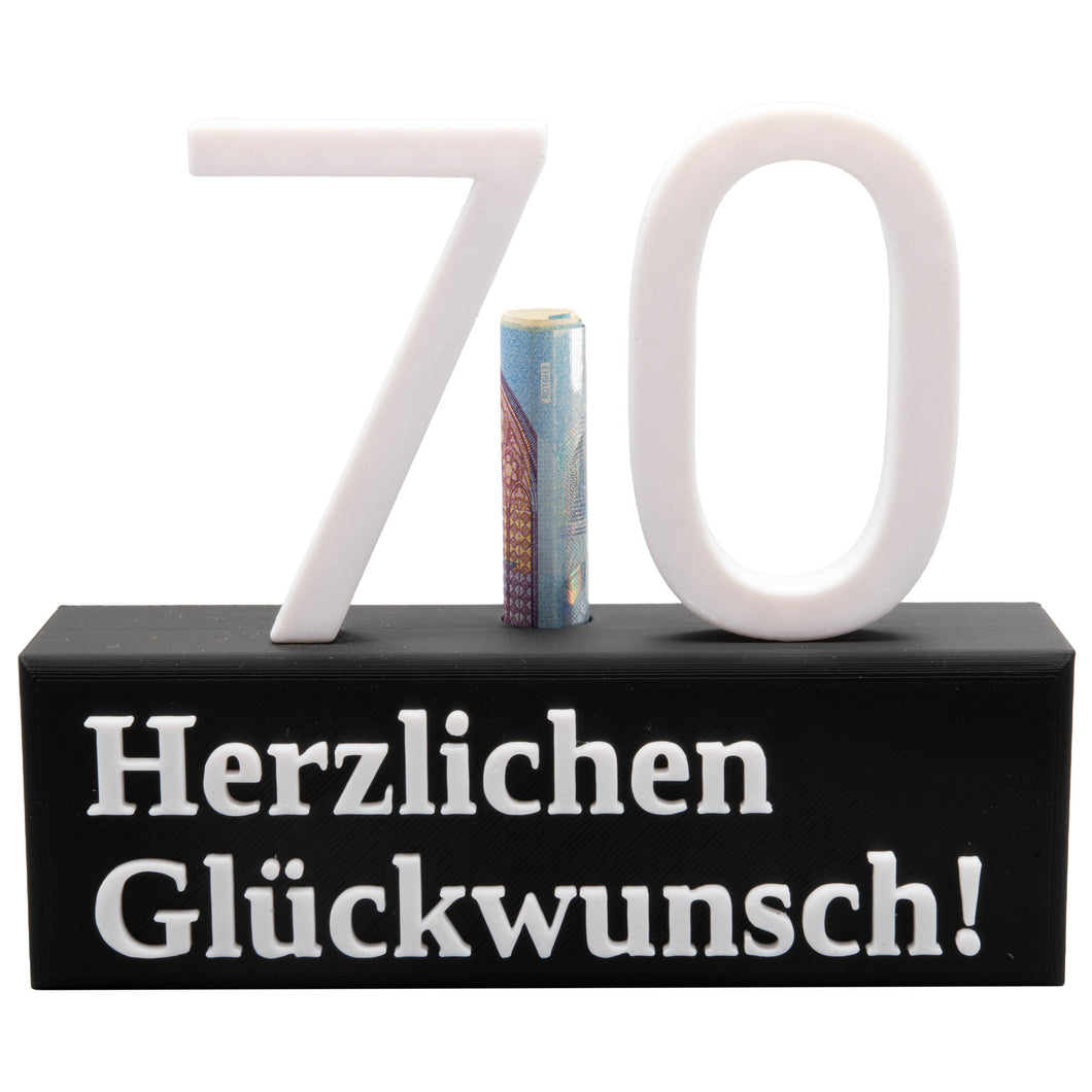 70. Geburtstag Geschenk Jubiläum 70 Hochzeit Geschenkidee Zahlenständer Siebzig