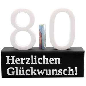 80. Geburtstag Geschenk Jubiläum 80 Hochzeit Geschenkidee Zahlenständer Achtzig
