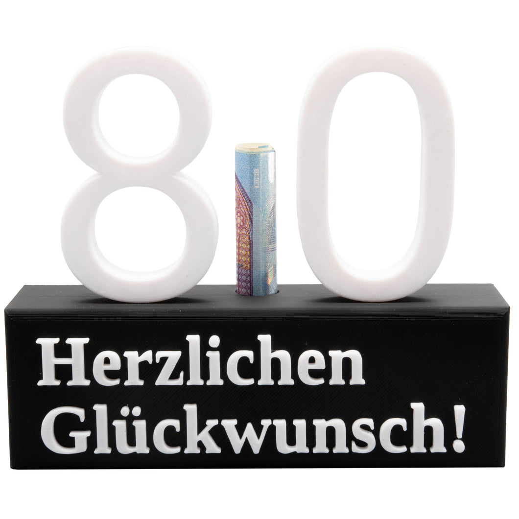 80. Geburtstag Geschenk Jubiläum 80 Hochzeit Geschenkidee Zahlenständer Achtzig