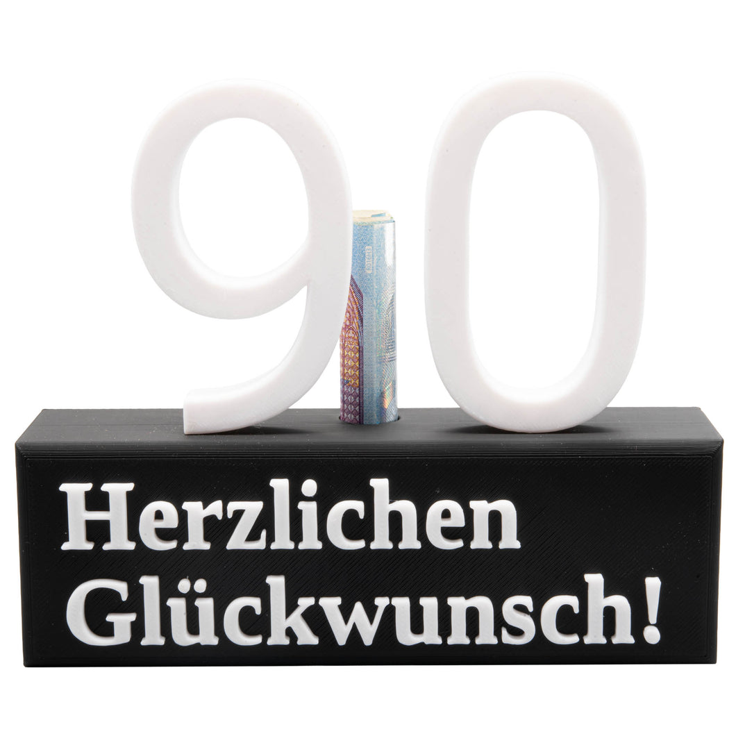 90. Geburtstag Geschenk Jubiläum 90 Hochzeit Geschenkidee Zahlenständer Neunzig