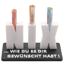 Laden Sie das Bild in den Galerie-Viewer, 2x NIX Geldgeschenk Geschenk Geldscheingeschenk Nichts Geburtstag Geschenkidee
