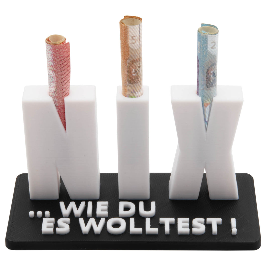 Geschenk Geldgeschenk Nichts NIX Geldscheingeschenk Geschenkidee Geburtstag