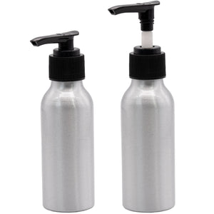 2x Seifenspender Pumpflasche 100 ml Reise Shampoo Aluminium Dispenser Lotion Pumpen