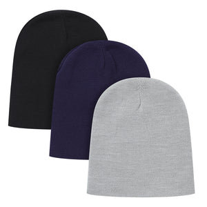 Mütze Wintermütze Beanie Wendemütze Freizeitmütze Damen Herren Unisex Wende Set