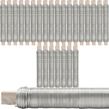 Laden Sie das Bild in den Galerie-Viewer, 1-100 Rollen Wickeldraht Bindedraht Basteldraht Blumendraht verzinkt Holzstab
