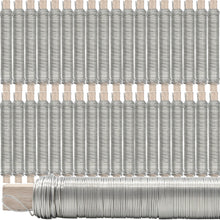 Laden Sie das Bild in den Galerie-Viewer, 1-100 Rollen Wickeldraht Bindedraht Basteldraht Blumendraht verzinkt Holzstab
