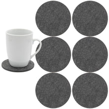 Laden Sie das Bild in den Galerie-Viewer, Filzuntersetzer Glasuntersetzer Rund Bierdeckel Tisch Bar Glas Untersetzer 6tlg
