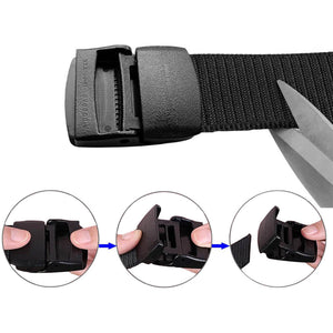 Gürtel Hosengürtel Quick Release Militär Koppel Universal Armee Gürtel Schwarz