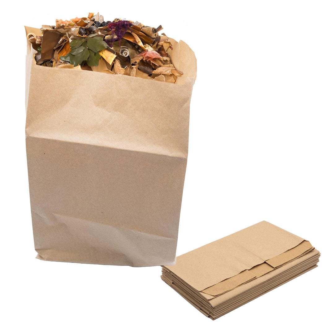 10 bis 100 Bio Müllbeutel Komposttüten Kompostierbar Biobeutel Papiertüten Biosack