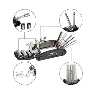 Multitool Fahrrad Werkzeug Multifunktionswerkzeug Reparatur Set Kit MTB 16 in 1