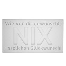 Laden Sie das Bild in den Galerie-Viewer, Geldgeschenk NIX Nichts Geschenkidee Geschenk Geburtstag Geldscheingeschenk
