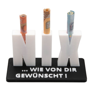 2x Geldgeschenk NIX Nichts Geschenk Geburtstag Geschenkidee Geldscheingeschenk