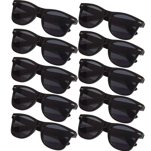 Sonnenbrille Pilotenbrille Retro Nerd Horn Party Brille Schwarz UV Schutz
