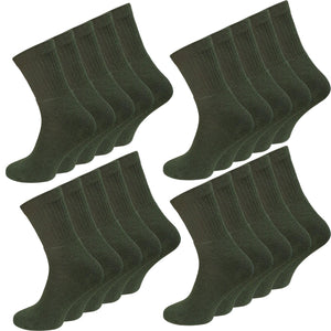 Socken Strümpfe 5-80 Paar Army Arbeitssocken Militär Olivgrün Baumwolle 39-46
