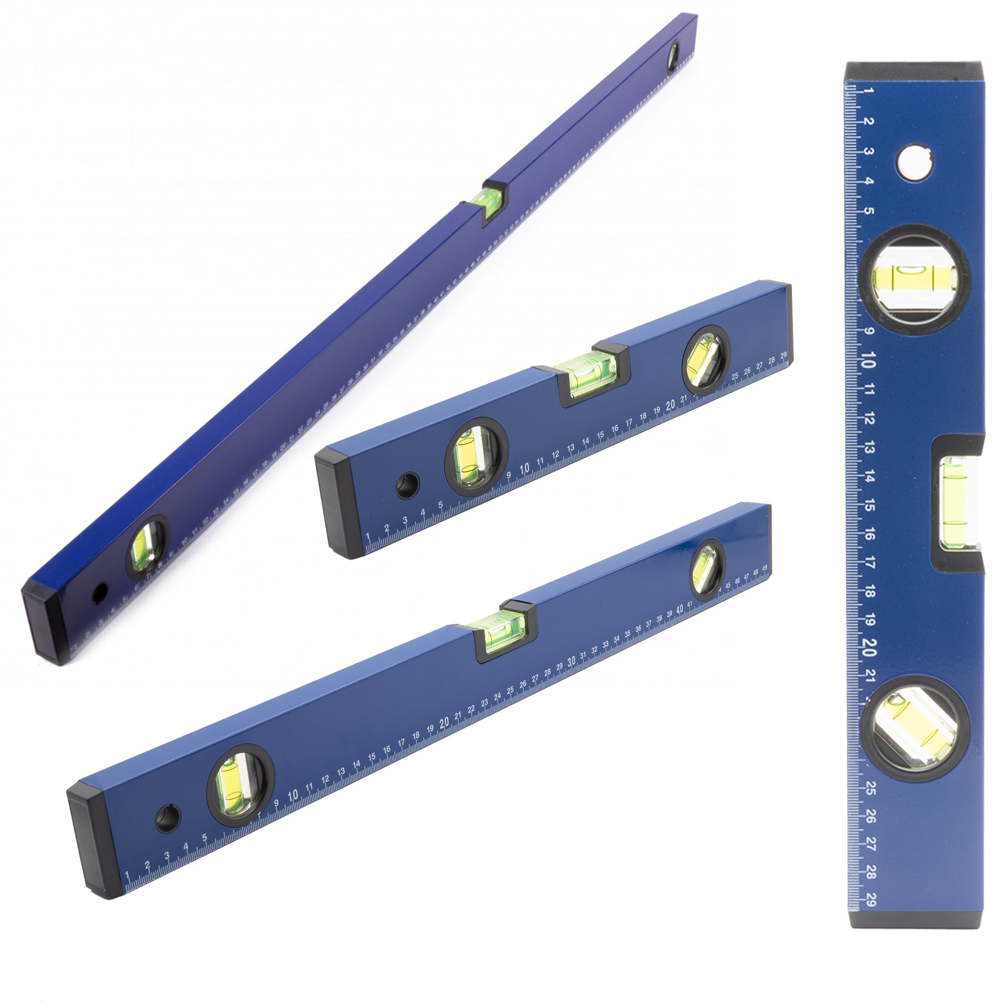 Wasserwaage Aluminium Richtwaage Messwaage Bauwaage 3 Libellen Lineal