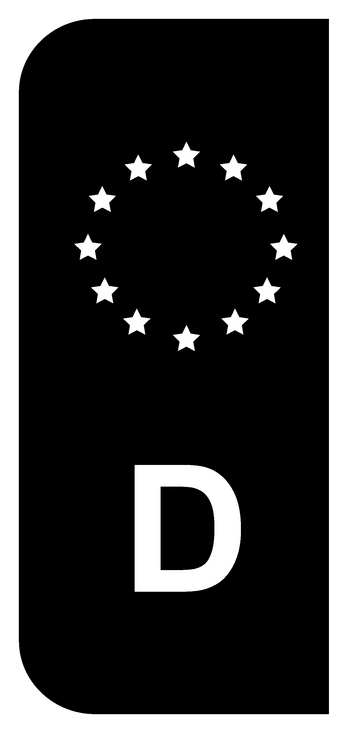 Ritter Mediendesign 2 Stück Nummernschild Kennzeichen Aufkleber EU-Feld in  Schwarz überkleben : : Auto & Motorrad