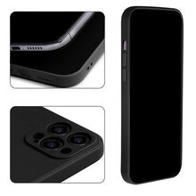 Laden Sie das Bild in den Galerie-Viewer, Handyhülle iPhone 12 13 14 Pro Max Mini Plus Handy Cover Schutz Case Schwarz Silikon
