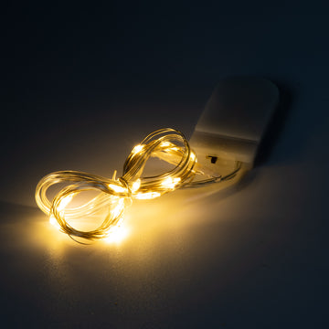 LED Lichterkette mit & ohne Timer Micro Warmweiß Drahtlicht Mikro Batt –