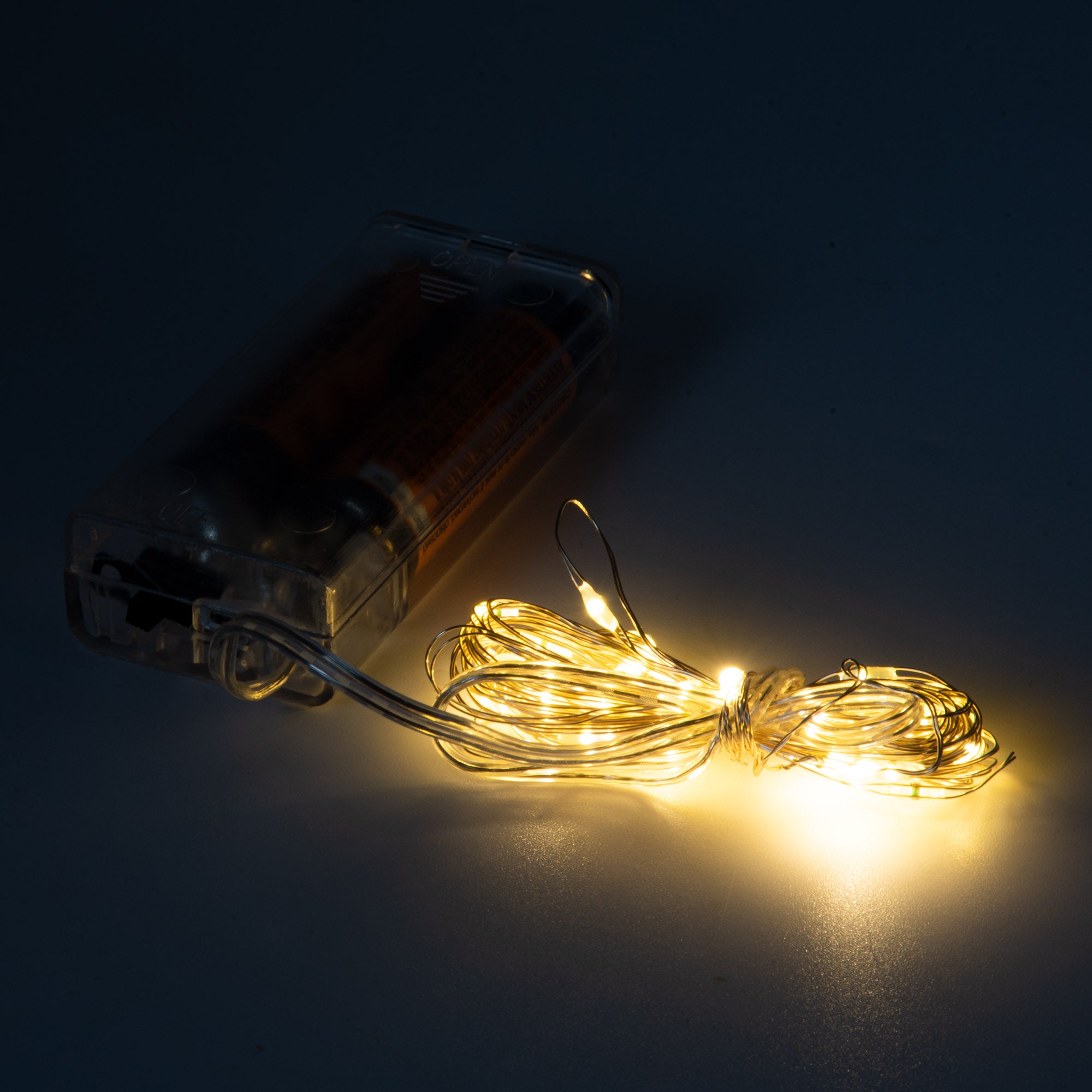 LED Lichterkette mit & ohne Timer Micro Warmweiß Drahtlicht Mikro Batterie 10 20 40 LED