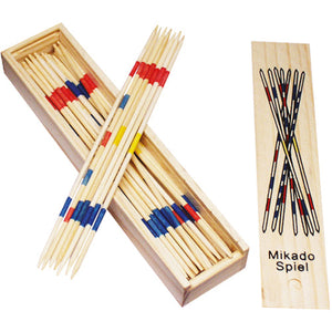 Mikado Spiel in Holzschachtel Gesellschaftsspiel Mikadostäbe Geschicklichkeit