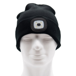 Mütze LED Beanie Wintermütze Stirnlampe Sportmütze Freizeitmütze Damen Herren Licht LED